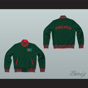 Bangladesh Varsity Letterman Jacket-Style Sweatshirt
