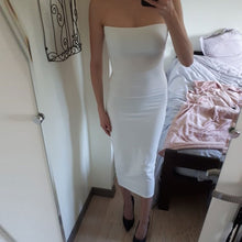 Load image into Gallery viewer, Bangniweigou Sexy Off Shoulder Tube Dress Yellow Women Summer Bodycon Sundress Strapless Stretchy Bandage Long Robe Femme