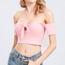 Load image into Gallery viewer, Bangniweigou Sexy Zip Up Knit Crop Top Tshirt Women Autumn Casual Short Sleeve Work Out T Shirt White Black Mujer