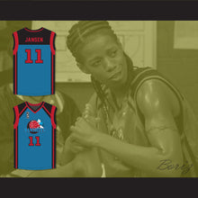 Load image into Gallery viewer, Kim Wayans Latisha Jansen 11 Charlotte Banshees Away Basketball Jersey with WUBA Patch Juwanna Mann