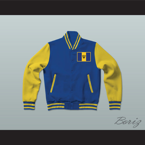 Barbados Varsity Letterman Jacket-Style Sweatshirt