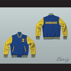 Barbados Varsity Letterman Jacket-Style Sweatshirt