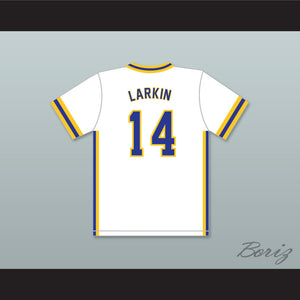 Barry Larkin 14 Archbishop Moeller High School Crusaders White Baseball Jersey 2