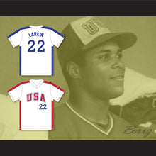 Load image into Gallery viewer, Barry Larkin 22 1984 USA Team White Baseball Jersey