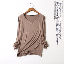 Load image into Gallery viewer, Basic T Shirt Women Long Sleeve Womens Tops Spring Autumn Tee Shirt Women Korean Style T-Shirt Cotton New Plus Size Tshirt D107