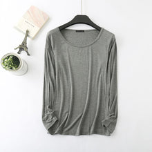 Load image into Gallery viewer, Basic T Shirt Women Long Sleeve Womens Tops Spring Autumn Tee Shirt Women Korean Style T-Shirt Cotton New Plus Size Tshirt D107