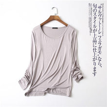 Load image into Gallery viewer, Basic T Shirt Women Long Sleeve Womens Tops Spring Autumn Tee Shirt Women Korean Style T-Shirt Cotton New Plus Size Tshirt D107