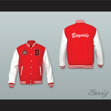 Load image into Gallery viewer, Bayside Tigers High School Red Wool and White Lab Leather Varsity Letterman Jacket