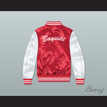 Load image into Gallery viewer, Bayside Tigers Red/ White Varsity Letterman Satin Bomber Jacket
