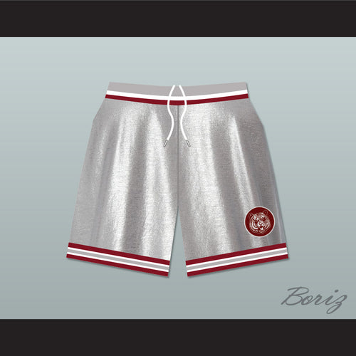Saved By The Bell Bayside Tigers High School Silver Basketball Shorts Includes Tiger Patch