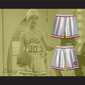 Saved By The Bell Bayside Tigers High School Silver Basketball Shorts Includes Tiger Patch