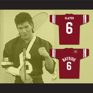 AC Slater 6 Bayside Tigers High School Maroon Football Jersey Includes Tiger Patch