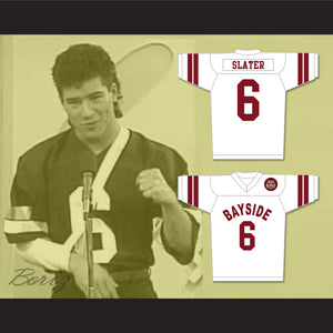 AC Slater 6 Bayside Tigers High School White Football Jersey Includes Tiger Patch