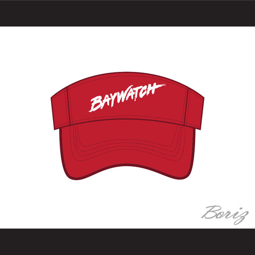 Baywatch Lifeguard Red Baseball Visor Hat