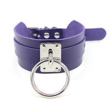 Load image into Gallery viewer, Bdsm Collar Fetish Pu Leather Female Sex Slave Collar Necklace Bdsm Bondage Sex Toys for Woman Restraints Choker Punk Night Club