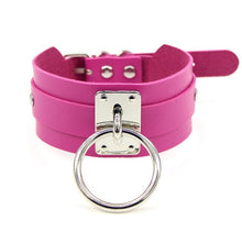 Load image into Gallery viewer, Bdsm Collar Fetish Pu Leather Female Sex Slave Collar Necklace Bdsm Bondage Sex Toys for Woman Restraints Choker Punk Night Club