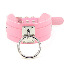 Load image into Gallery viewer, Bdsm Collar Fetish Pu Leather Female Sex Slave Collar Necklace Bdsm Bondage Sex Toys for Woman Restraints Choker Punk Night Club