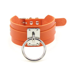 Load image into Gallery viewer, Bdsm Collar Fetish Pu Leather Female Sex Slave Collar Necklace Bdsm Bondage Sex Toys for Woman Restraints Choker Punk Night Club