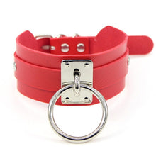 Load image into Gallery viewer, Bdsm Collar Fetish Pu Leather Female Sex Slave Collar Necklace Bdsm Bondage Sex Toys for Woman Restraints Choker Punk Night Club