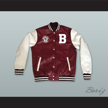 Load image into Gallery viewer, Beacon Hills Cyclones Lacrosse Maroon and White Lab Leather Varsity Letterman Jacket