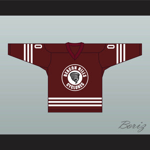 Derek Hale 00 Beacon Hills Cyclones Hockey Jersey Teen Wolf TV Series Maroon