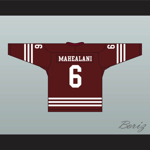 Danny Mahealani 6 Beacon Hills Cyclones Hockey Jersey Teen Wolf TV Series Maroon
