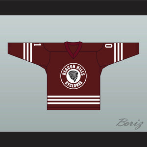 Peter Hale 01 Beacon Hills Cyclones Hockey Jersey Teen Wolf TV Maroon