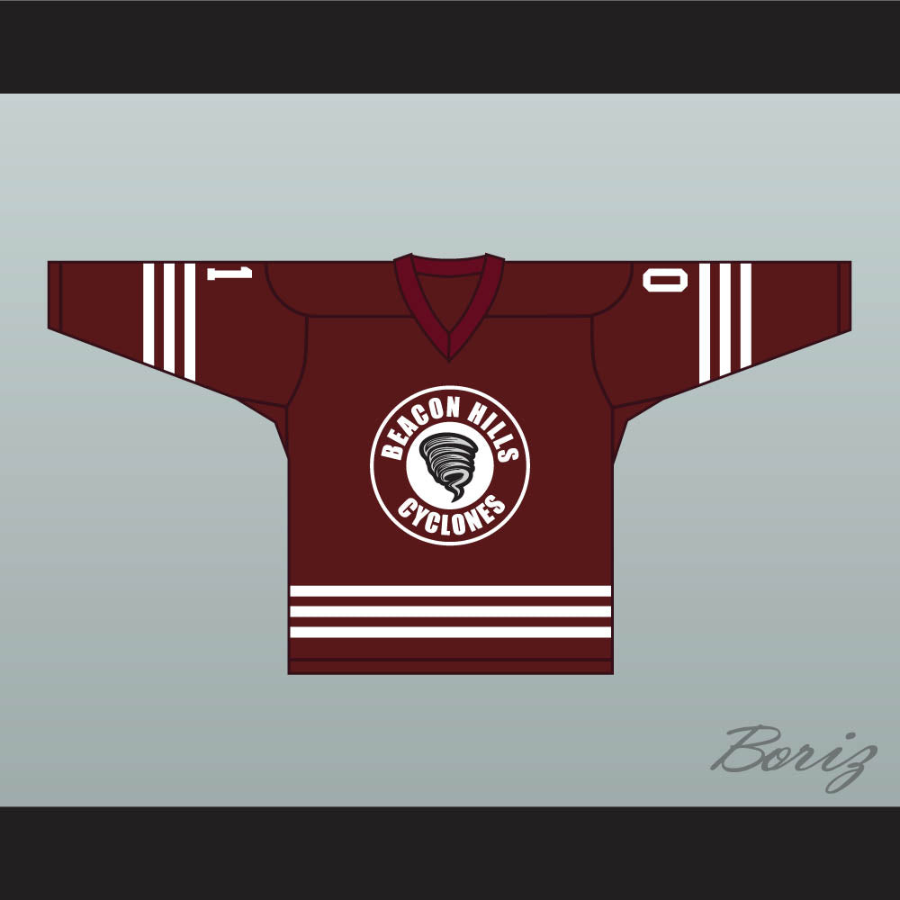 Peter Hale 01 Beacon Hills Cyclones Hockey Jersey Teen Wolf TV Maroon