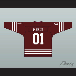 Peter Hale 01 Beacon Hills Cyclones Hockey Jersey Teen Wolf TV Maroon