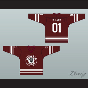 Peter Hale 01 Beacon Hills Cyclones Hockey Jersey Teen Wolf TV Maroon