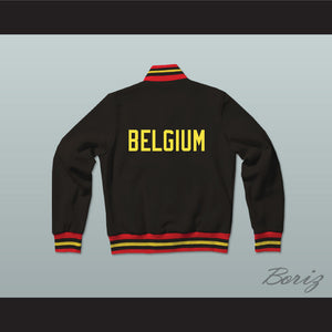 Belgium Varsity Letterman Jacket-Style Sweatshirt