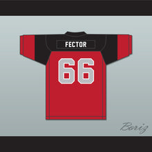 Load image into Gallery viewer, Ben Fector 66 Blackfoot High School Red Football Jersey 2