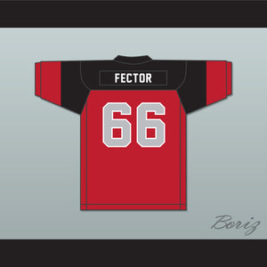 Ben Fector 66 Blackfoot High School Red Football Jersey 2