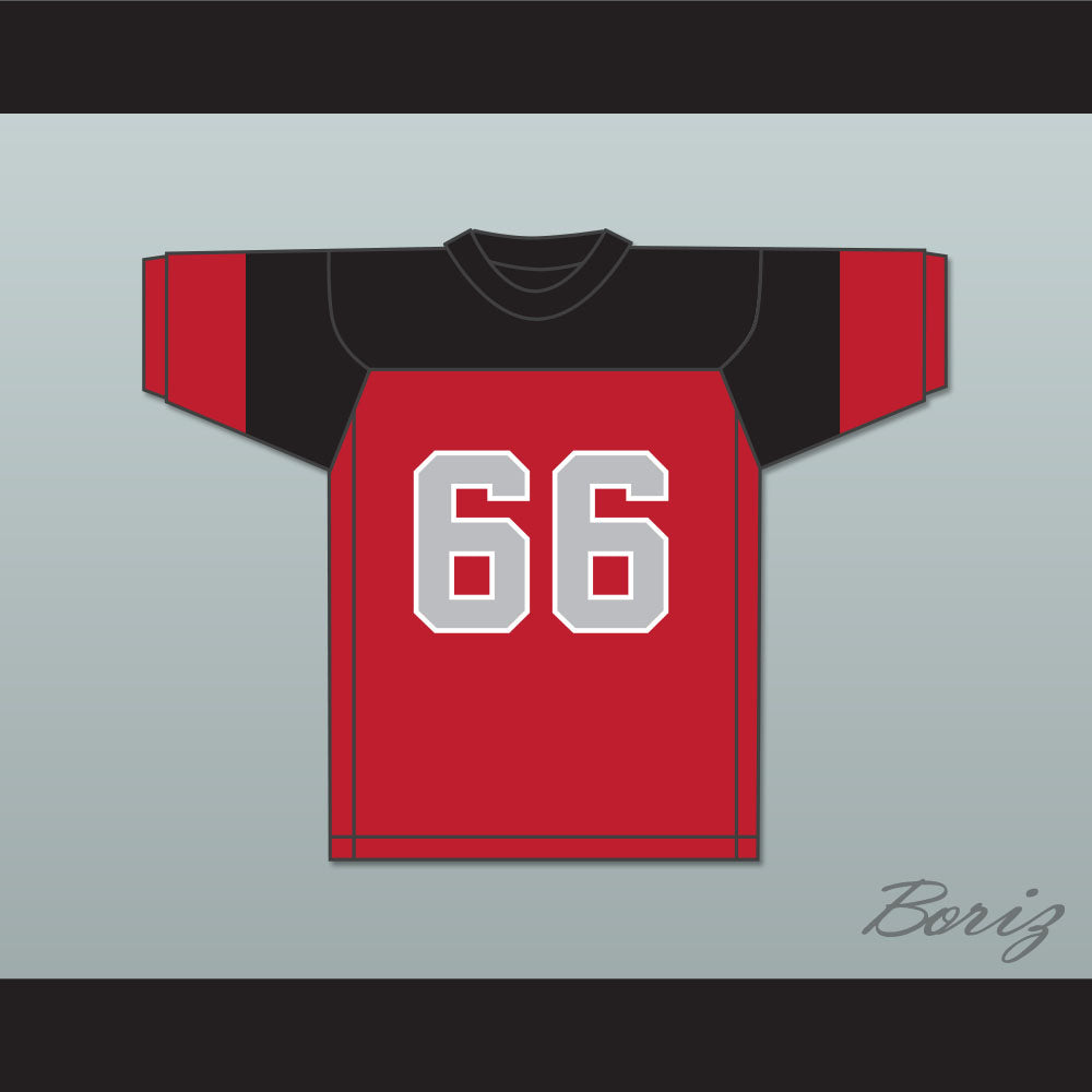 Ben Fector 66 Blackfoot High School Red Football Jersey 1