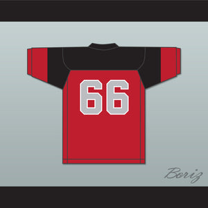 Ben Fector 66 Blackfoot High School Red Football Jersey 1