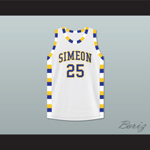 Load image into Gallery viewer, Ben Wilson 25 Simeon Career Academy Wolverines White Basketball Jersey 3