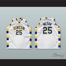 Load image into Gallery viewer, Ben Wilson 25 Simeon Career Academy Wolverines White Basketball Jersey 2