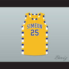 Load image into Gallery viewer, Ben Wilson 25 Simeon Career Academy Wolverines Yellow Gold Basketball Jersey