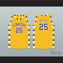 Load image into Gallery viewer, Ben Wilson 25 Simeon Career Academy Wolverines Yellow Gold Basketball Jersey
