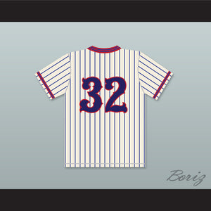 Nick Swardson Howie Goodman 32 Benchwarmers Pinstriped Baseball Jersey