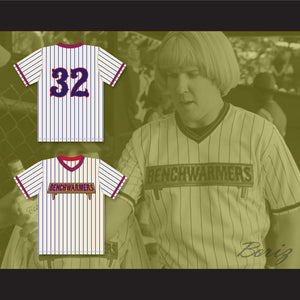 Nick Swardson Howie Goodman 32 Benchwarmers Pinstriped Baseball Jersey