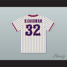 Load image into Gallery viewer, Howie Goodman 32 Benchwarmers Pinstriped Baseball Jersey