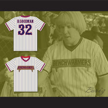 Load image into Gallery viewer, Howie Goodman 32 Benchwarmers Pinstriped Baseball Jersey