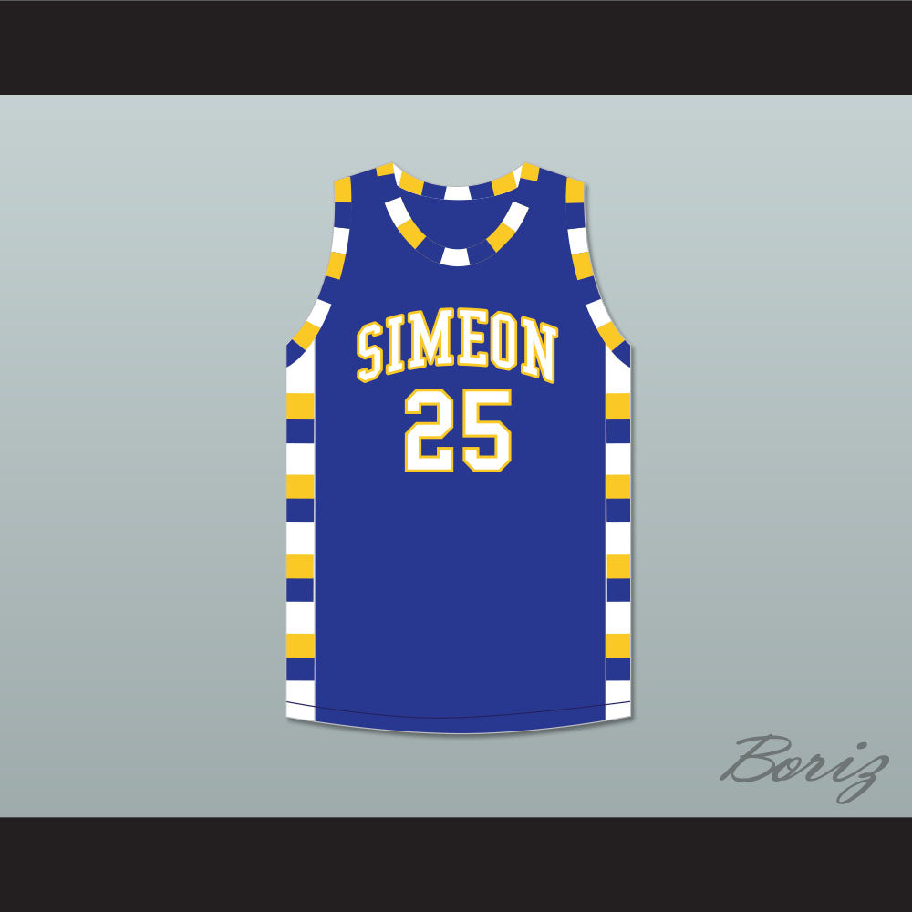 Ben 'Benji' Wilson 25 Simeon Career Academy Wolverines Royal Blue Basketball Jersey