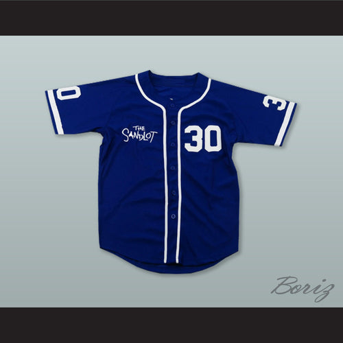 Benny Rodriguez 30 The Sandlot Blue Baseball Jersey