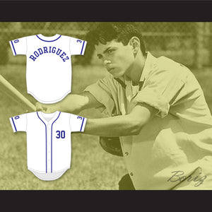 Benny 'The Jet' Rodriguez 30 White Baseball Jersey The Sandlot