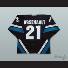 Load image into Gallery viewer, Benoit Arsenault 21 Rimouski Oceanic Navy Blue Hockey Jersey