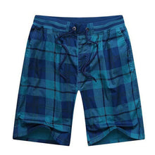 Load image into Gallery viewer, Bermuda Male Hot 2020 Summer Elastic Waist Mens Plaid Shorts Classic Design Breeches Cotton Casual Beach Short Pants Big Size 44