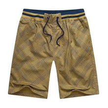 Load image into Gallery viewer, Bermuda Male Hot 2020 Summer Elastic Waist Mens Plaid Shorts Classic Design Breeches Cotton Casual Beach Short Pants Big Size 44