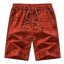 Load image into Gallery viewer, Bermuda Male Hot 2020 Summer Elastic Waist Mens Plaid Shorts Classic Design Breeches Cotton Casual Beach Short Pants Big Size 44